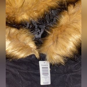 Size 3 brand new torrid fur coat